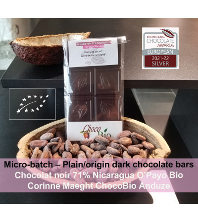 Chocolat 71% du Nicaragua coopérative O'Payo