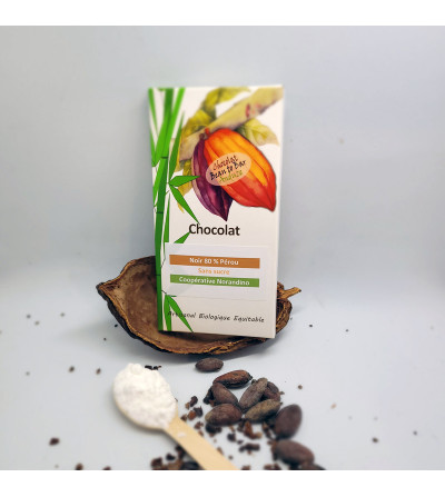 Chocolat 80 % Pérou sans sucre